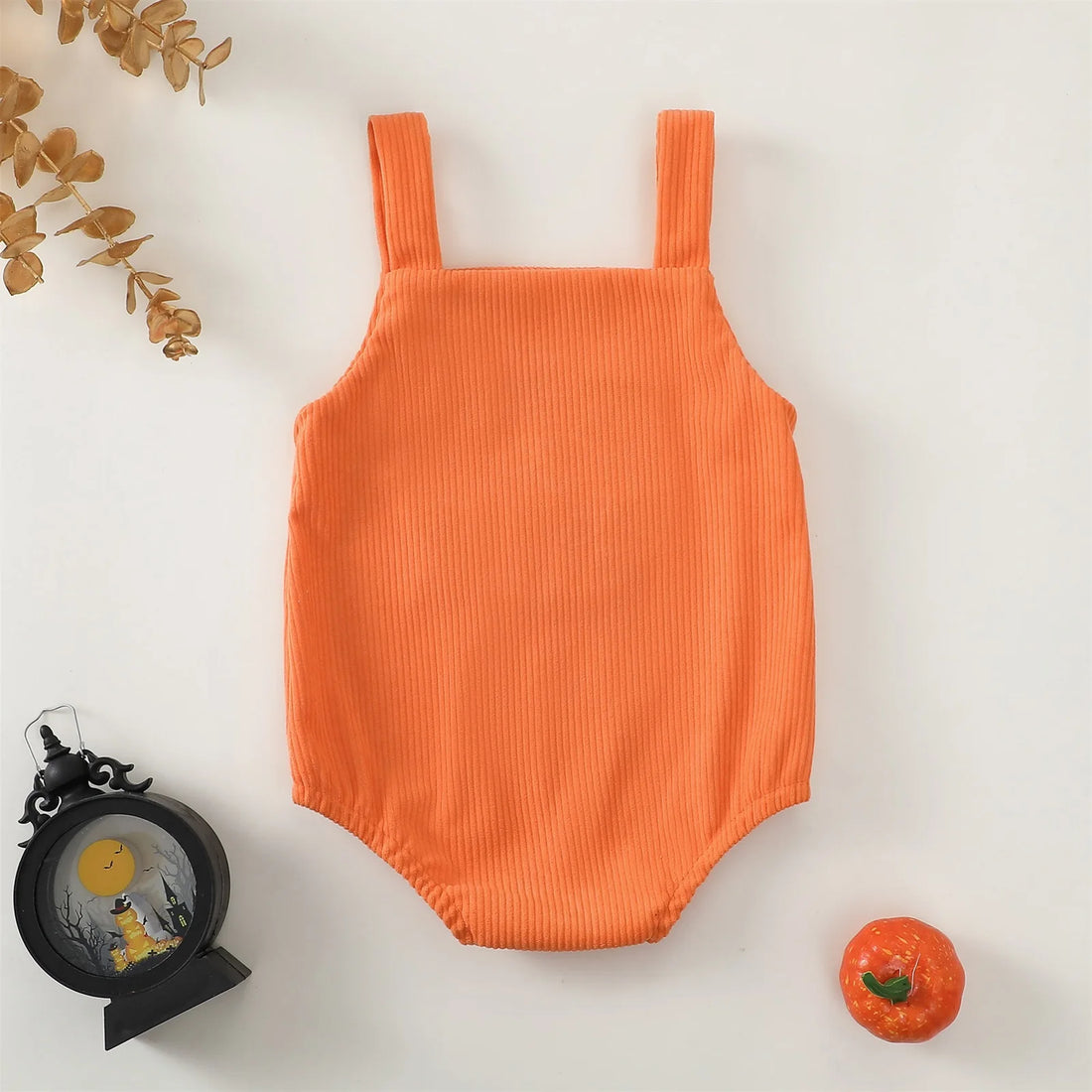 Baby Unisex Onesie of Pumpkin Design for Halloween