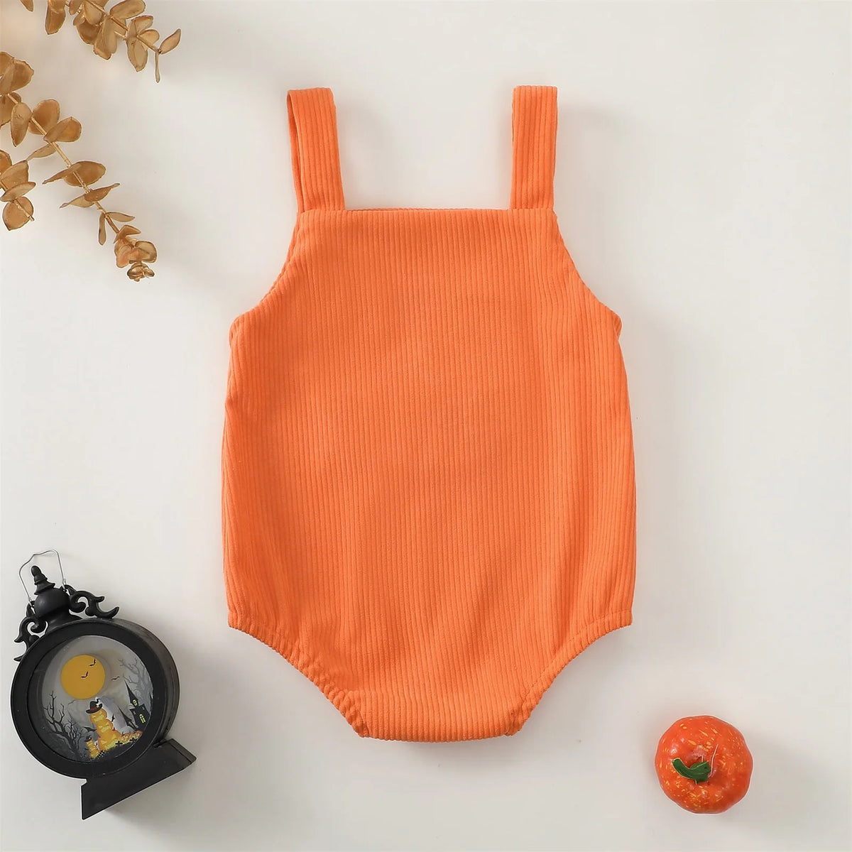 Baby Unisex Onesie of Pumpkin Design for Halloween