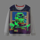 Kids' Boys' Luminous Cartoon Dinosaurs Design T-shirt