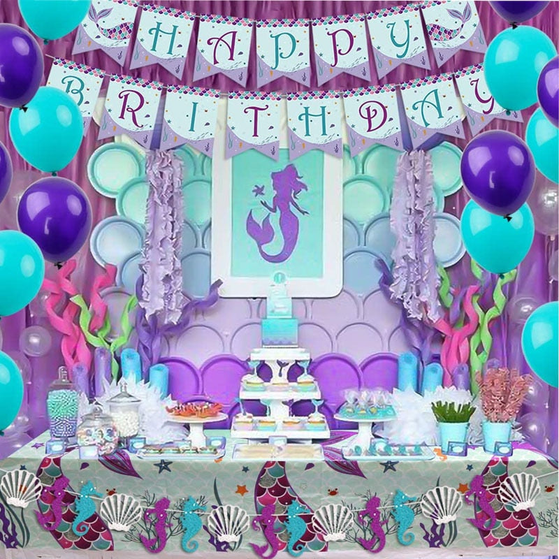 Under The Sea Theme Bubble Garlands, Seagrass, Seahorses Decor Supplies childrensterritory