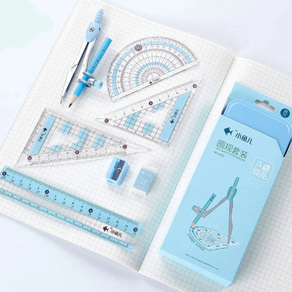 8Pcs Student Mathematical Drawing Stationery Set childrensterritory