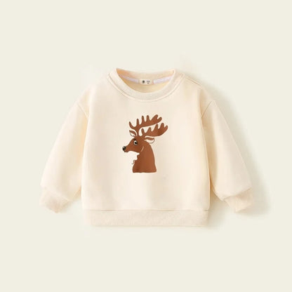 Cartoon Design Long Sleeves Warm Sweater For Kids