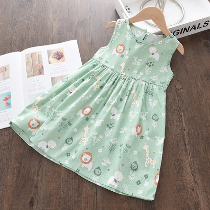 Kids Girls Sleeveless Floral Baptism/Birthday Dresses childrensterritory