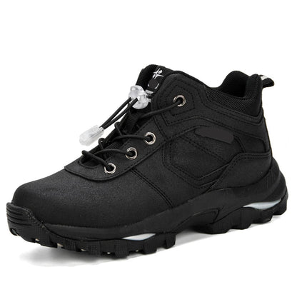 Anti-slip Kids Boys Ankle Boots with Motorcycle Hook and Loop childrensterritory