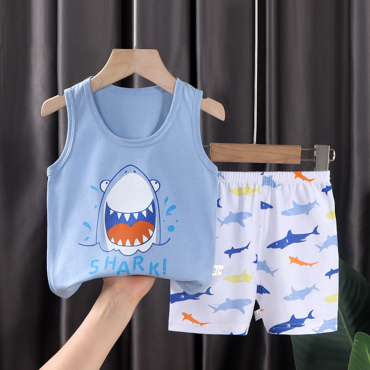 2PCS Cotton T-Shirts and Shorts Set for Toddler Boys Girls childrensterritory