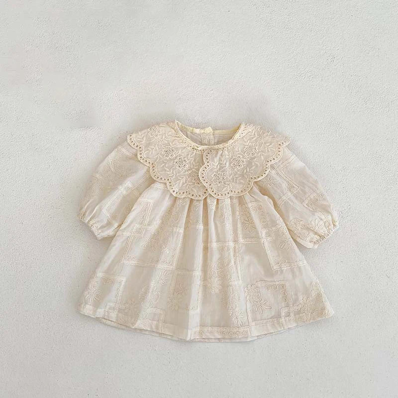 Flower Embroidery Baby Sisters Matching Outfits childrensterritory