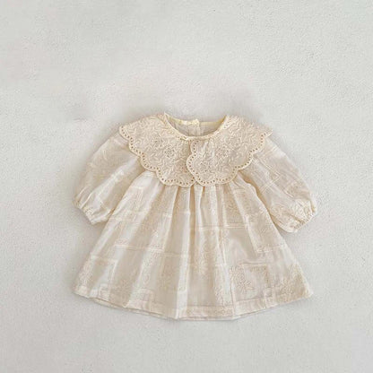 Flower Embroidery Baby Sisters Matching Outfits childrensterritory