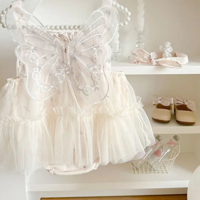 Girls’ Elegant Sleeveless Bow Design Princess Dress