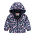 Kids Girls Colorful Cartoon Prints Windproof Hooded Jackets childrensterritory