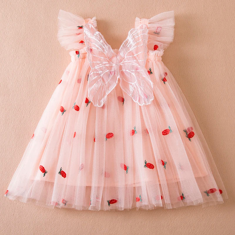 Baby Girls Ruffles Lace Design Birthday Party Princess Dresses