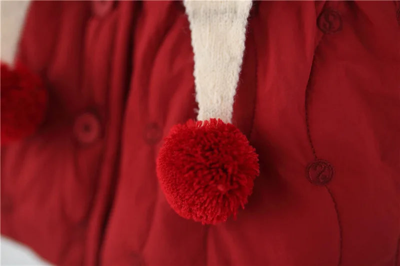 Girls' Long-Sleeved Soft Winter Jacket