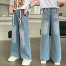 Casual Style Girls Big Hole Ripped Jeans for Spring Autumn childrensterritory