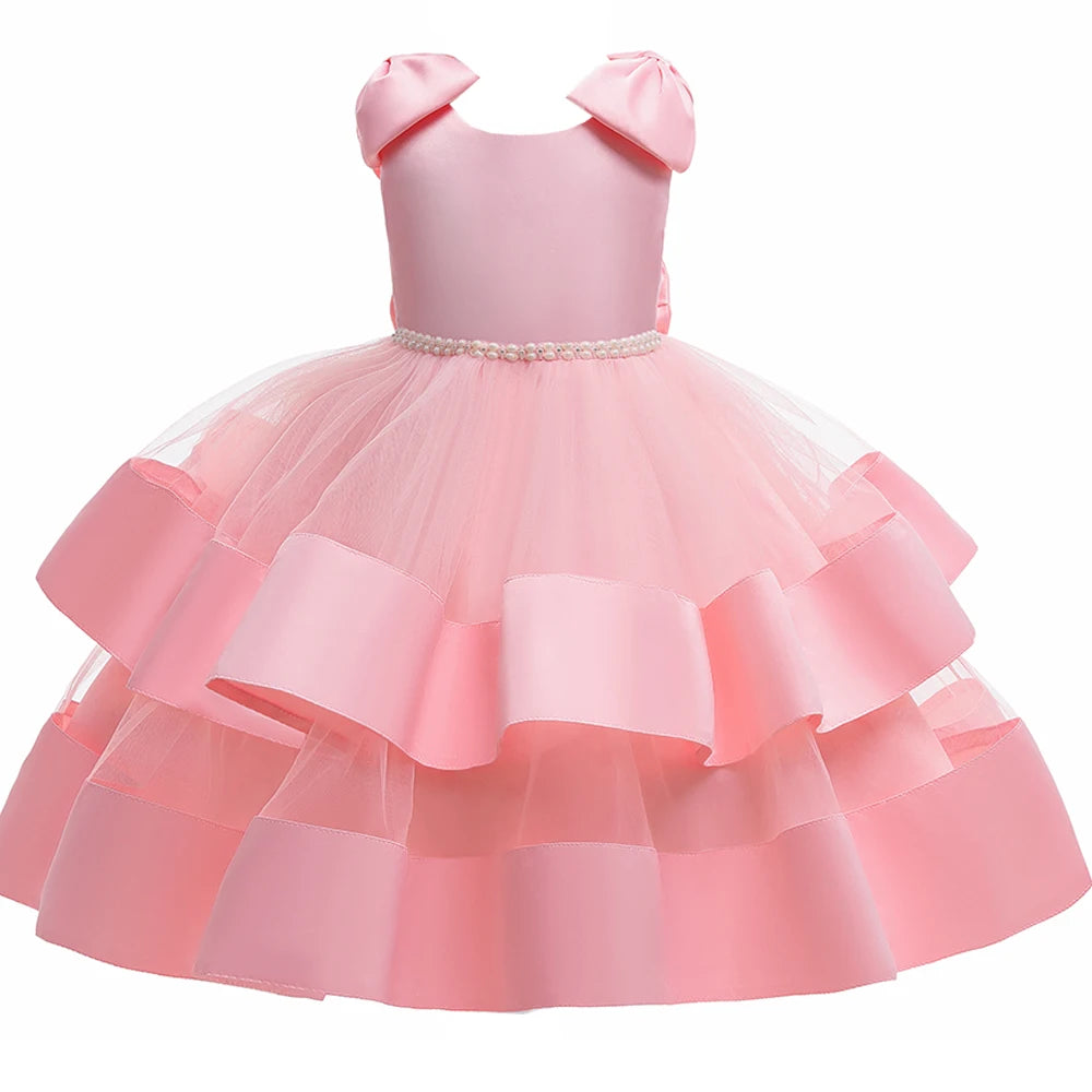 Bow Design Elegant Princess Tutu Dress For Girls childrensterritory