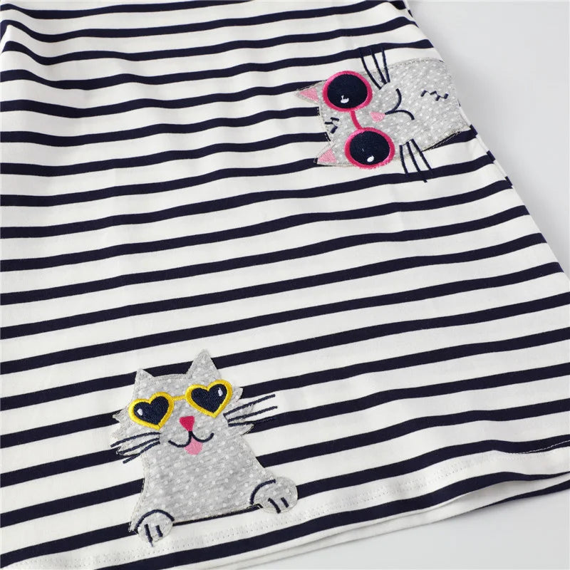 Cute Giraffe Design Girls Summer Dresses childrensterritory