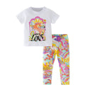 Kids Girls 2 Pcs Top + Legging Summer Outfits childrensterritory