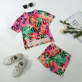 Rainbow Color Little Girls 2pcs Summer Clothing Sets childrensterritory