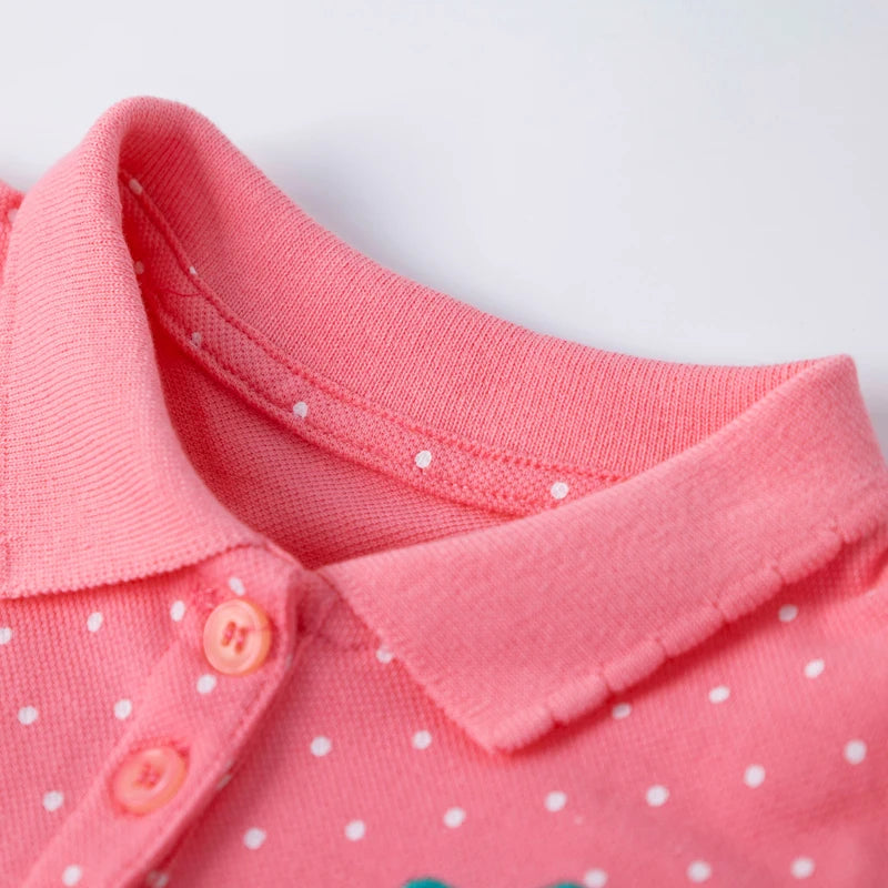 Kids Girls Printed Causal Cotton Polo Dresses for Summer childrensterritory