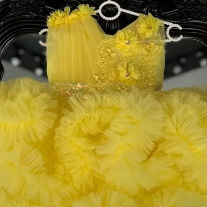 Puffy Tutu Ruffled Tulle Baby/Kid Girls Birthday Party Dress