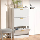 3-Flip Drawers Freestanding Shoe Rack for Home