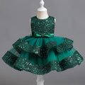 Toddler Girls' Sequin Mesh Design Multi-Layered Evening Dresses childrensterritory