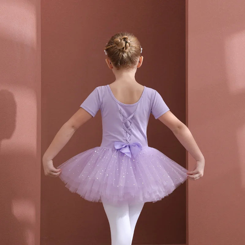 Girls Tulle Bowknot Design Ballet Dancewear/Gymnastics Leotard childrensterritory