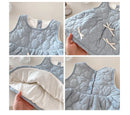 Baby Girls’ Elegant Sleeveless Winter Dress