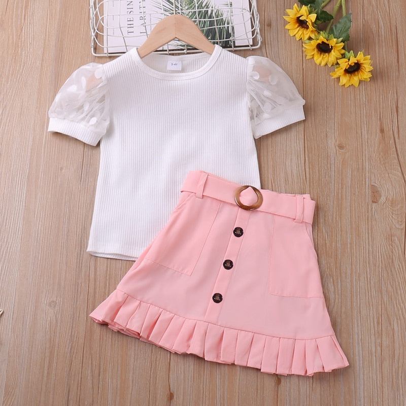 Kids Girls 2 Piece Trendy Summer Clothing Sets childrensterritory