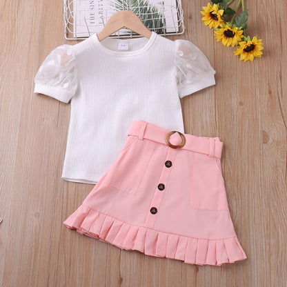 Kids Girls 2 Piece Trendy Summer Clothing Sets childrensterritory