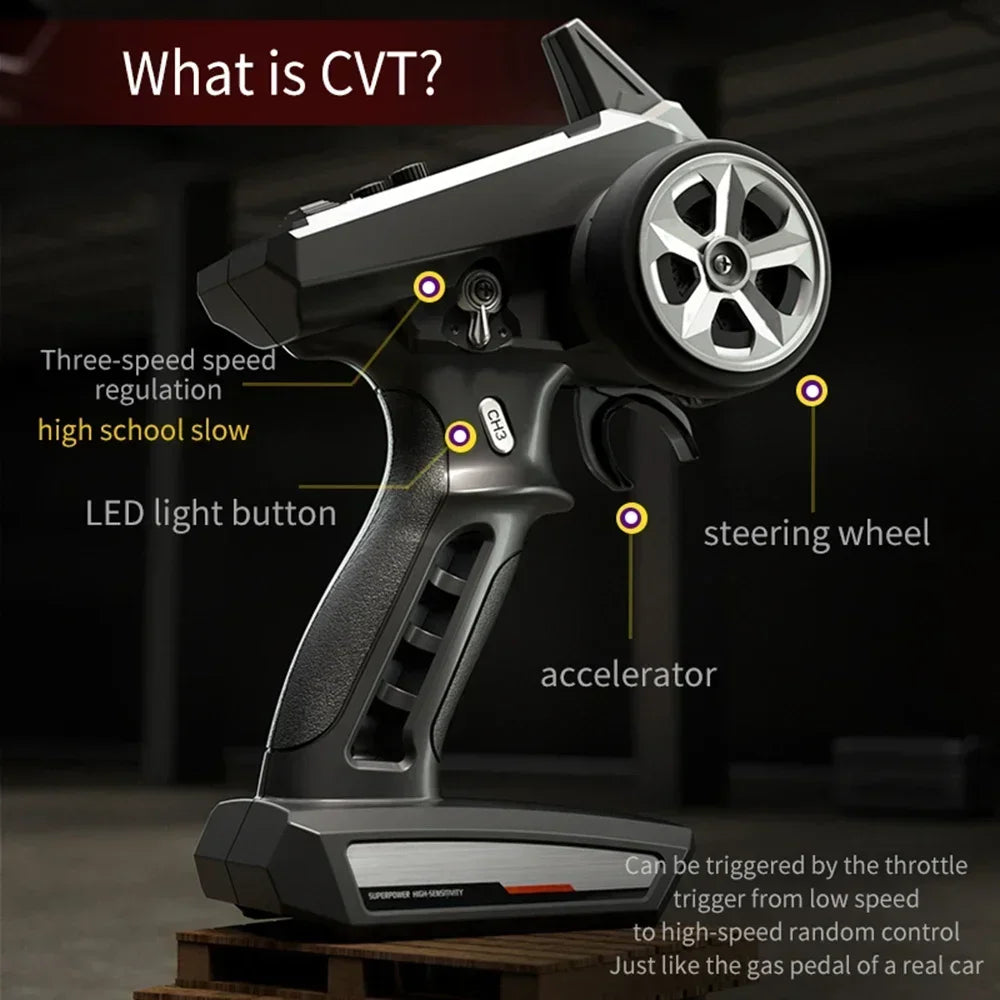High-Speed 70KM/H 4WD RC Car With Led Lights childrensterritory