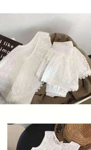 Little Girls Hollow Lace Design Summer Clothing Sets childrensterritory