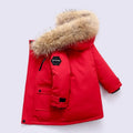 Boys Zipper Hooded Fur Collar Design Warm Jackets childrensterritory