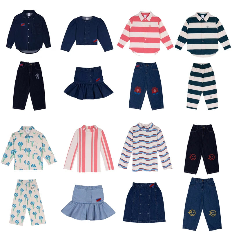 Kids Boys and Girls Long Sleeve Striped Print Fall Clothing Sets childrensterritory