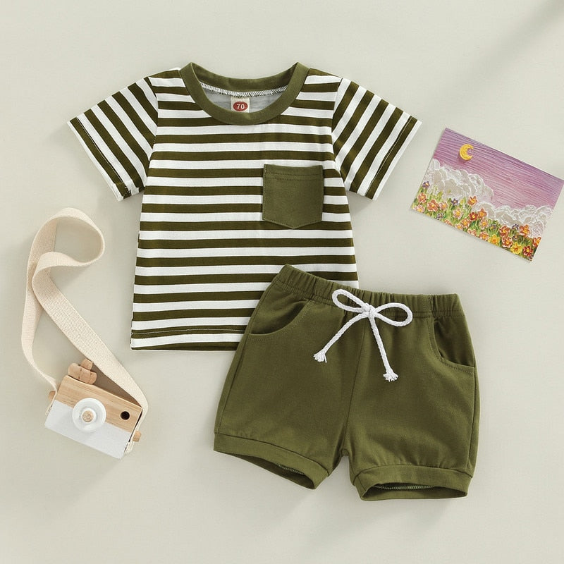 Baby Boys Short Sleeve Tops and Shorts Set for Summer childrensterritory