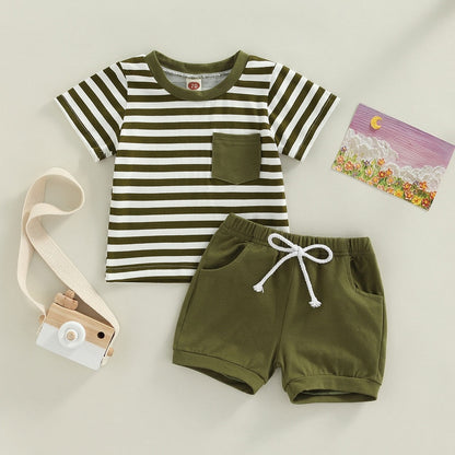 Baby Boys Short Sleeve Tops and Shorts Set for Summer childrensterritory