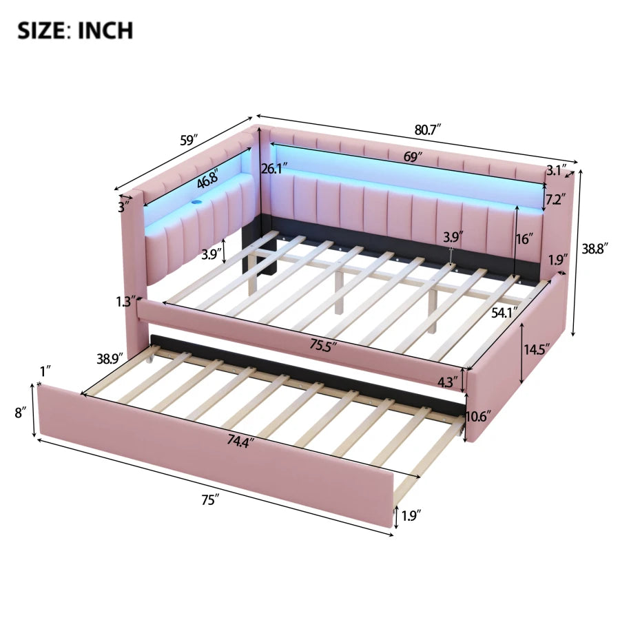 Elegant Kids Bed with High-Quality Finish