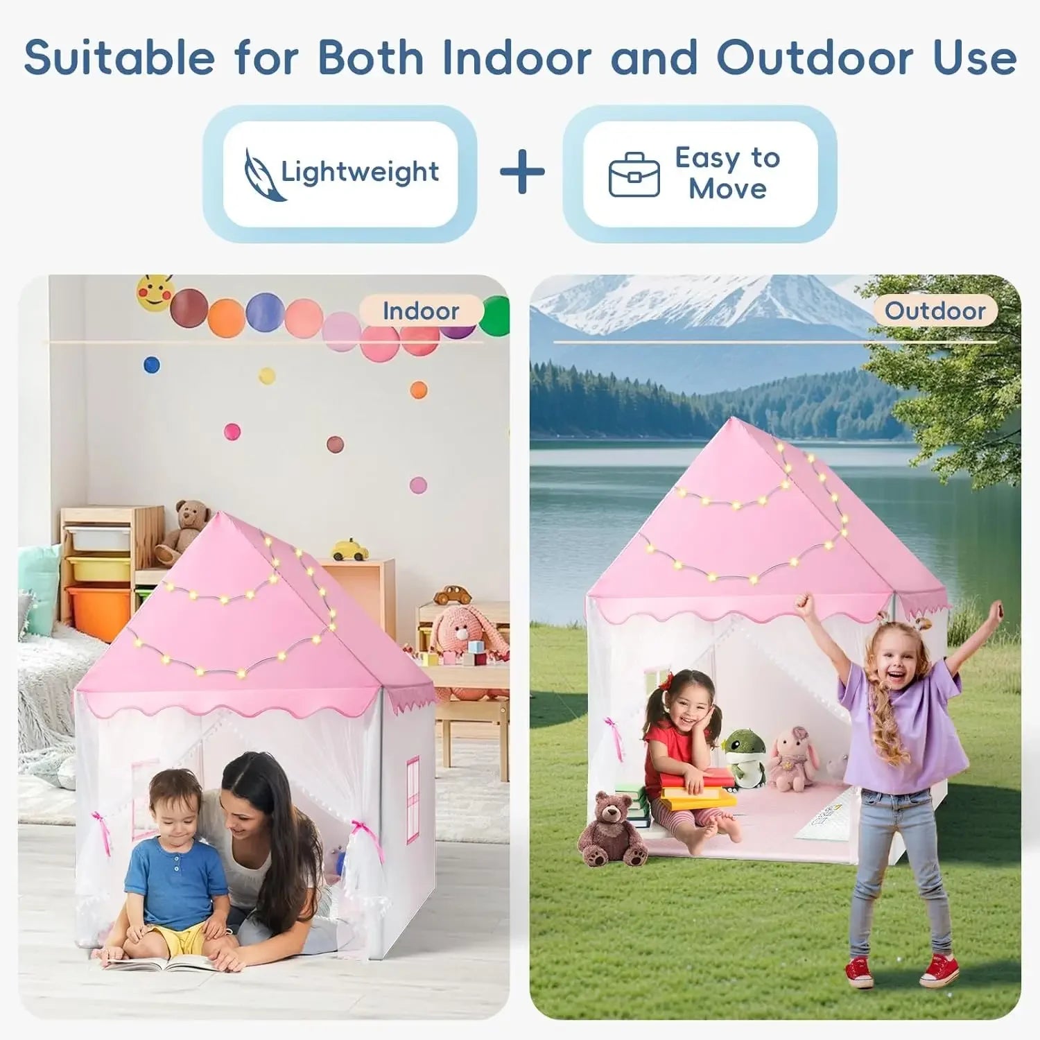 Kids 1.35M Folding Princess Castle/Play House