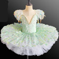 Kids Girls Sequins Tassel Modern Ballet Leotard Tutu Dresses childrensterritory