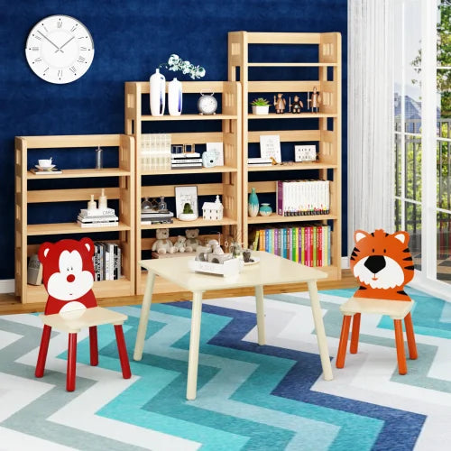 Kids Wooden Table and 2 Chairs Set/Art Desk