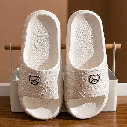 Bear Design Anti-Slip Indoor Summer Slippers for Couples childrensterritory