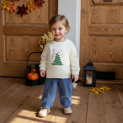 Kids Full Sleeves Tree Print Warm Sweater childrensterritory
