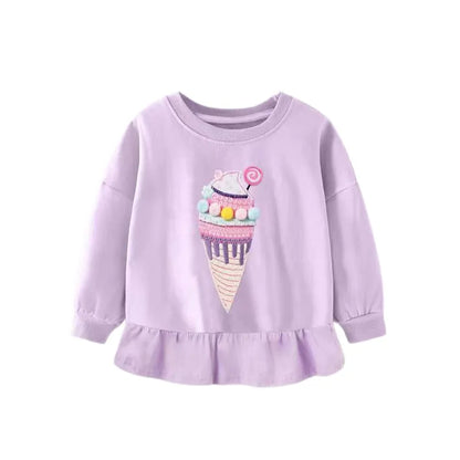 Animals Embroidery Kids Long Sleeve Sweatshirts childrensterritory