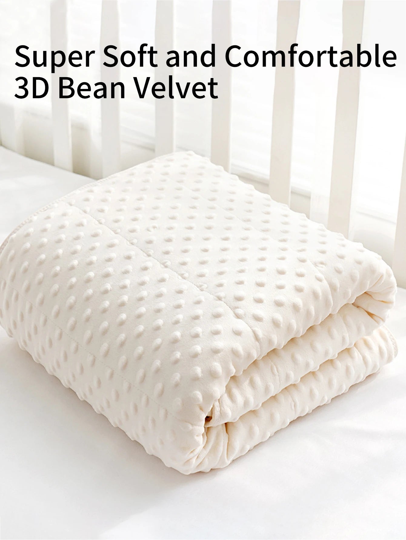 3D Dot Muslin Cotton Thick Baby Blanket/Crib Quilt