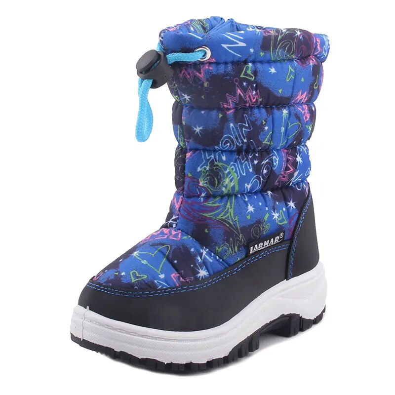 Kids Boys and Girls High Barrel Plus Fleece Winter Snow Boots childrensterritory