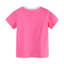 Little Girls Cartoon Hearts Rainbow Design Cotton T-shirt childrensterritory