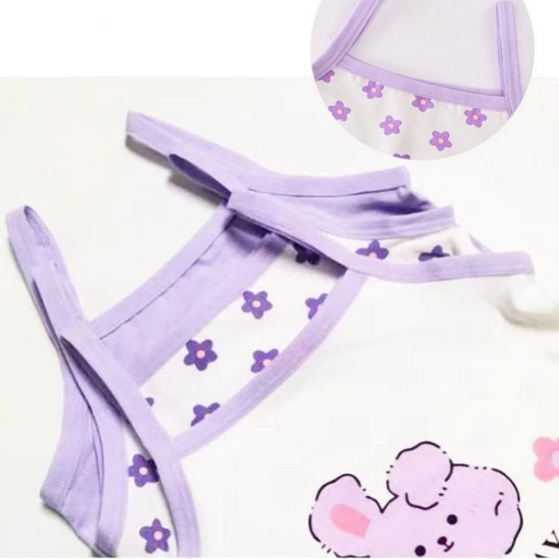 3Pc/Lot Little Girls Cartoon Design Cotton Tops childrensterritory