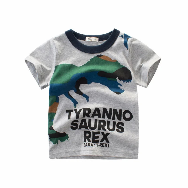 Cartoon Design Soft Cotton Summer Tees/T-shirts for Kids childrensterritory