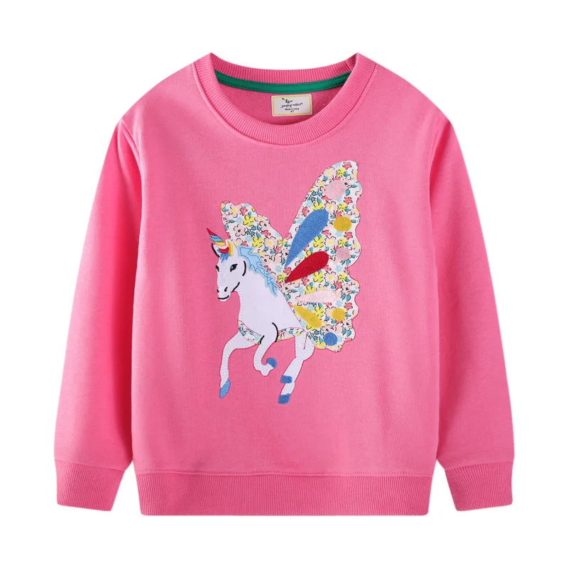 Kids' Long-Sleeved Animal Print Winter Sweatshirts