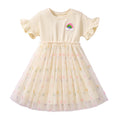 Cartoon Embroidered Little Girls Summer Cotton Dresses childrensterritory