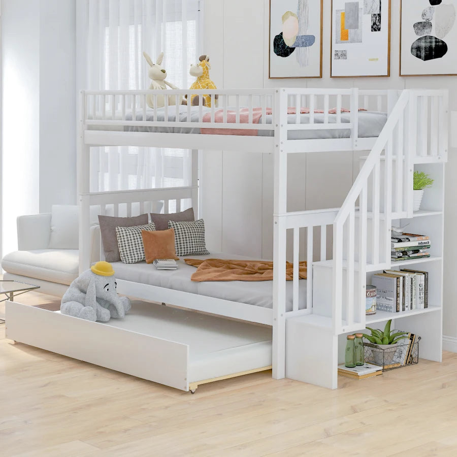Twin over Twin Bunk Bed for Kids&