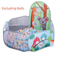 120cm Portable Baby Ball Pool with Basketball Hoop Playpen
